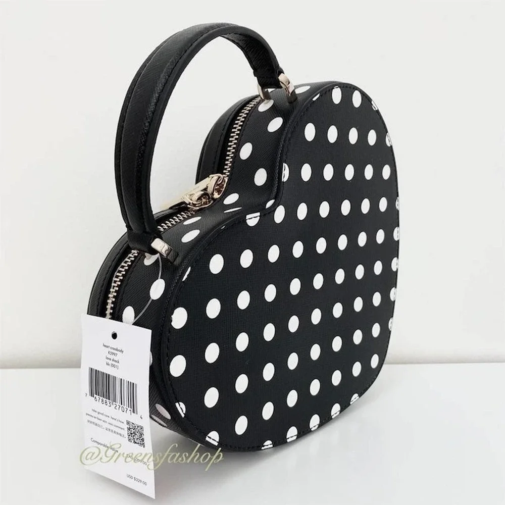 Kate Spade purse Love Shack Heart handbag crossbody in polka dots new